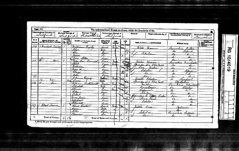Rippington (Mary) 1871 Census - previous page